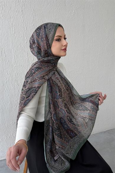 Yeşil Milena Modal İpek Şal