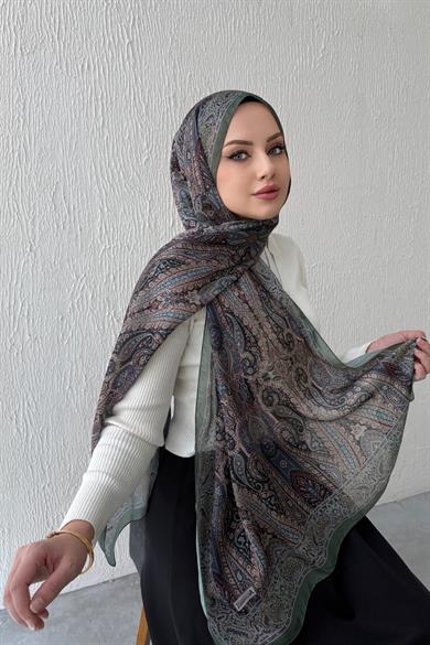 Yeşil Milena Modal İpek Şal