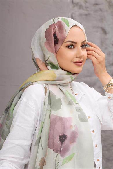 Green Cotton Silk Shawl