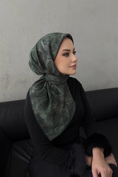 Green Perlina Koza Cotton Scarf