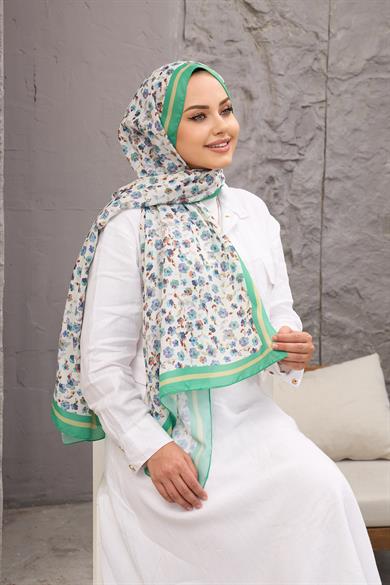 Yeşil Yonca Dijital Soft Şal
