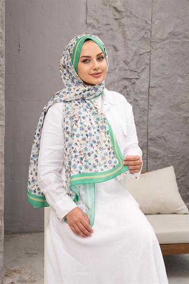 Yeşil Yonca Dijital Soft Şal