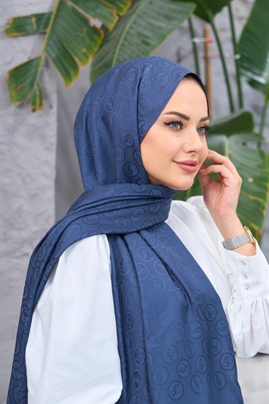 YLS desen jakarli sal kot mavi