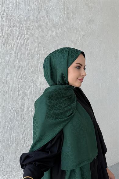 Zümrüt Geometrik Jakar Şal