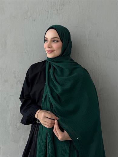 Zümrüt Müslin Biyeli Şal 