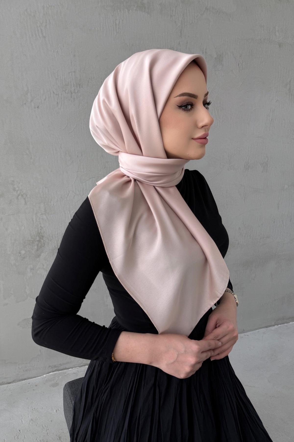 Açık Vizon Arla Kumlu İpek ŞalEşarp