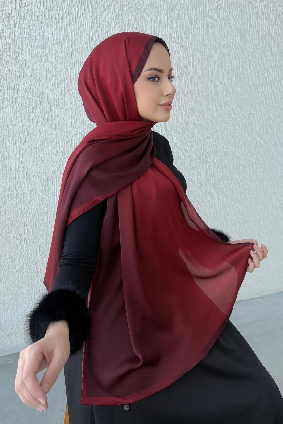 Bordo Degrade Şal 