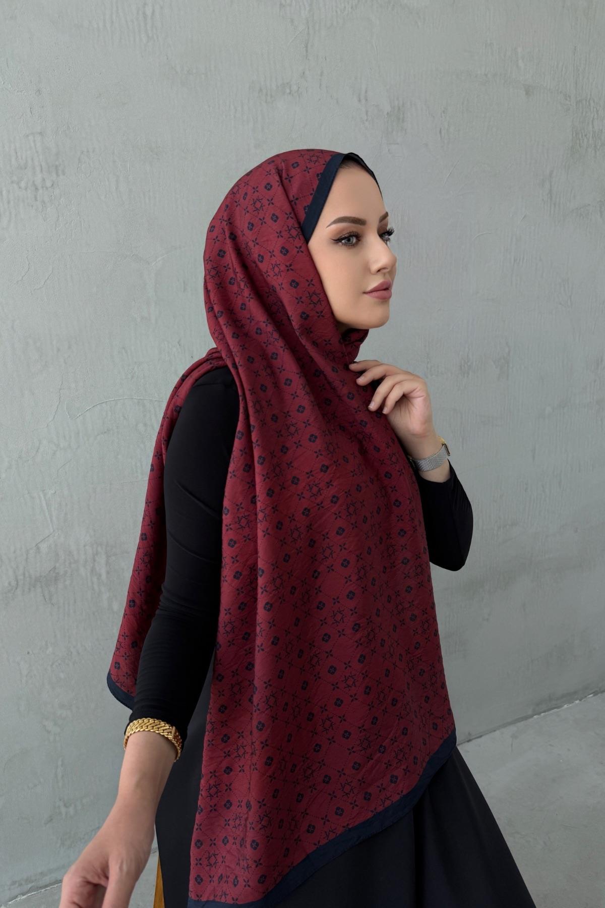 Bordo Gua Modal İpek Şal