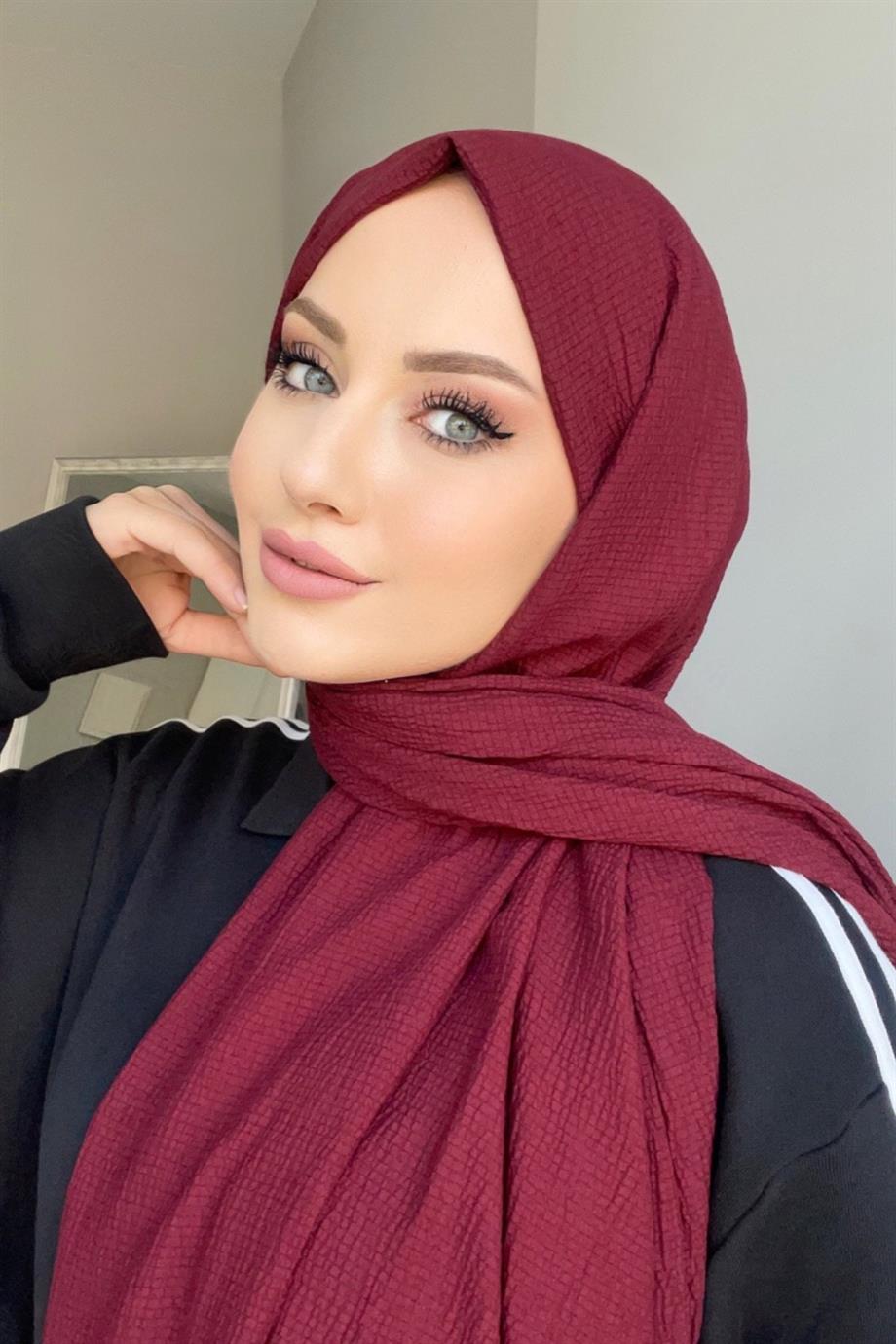 Burgundy Natural Shawl