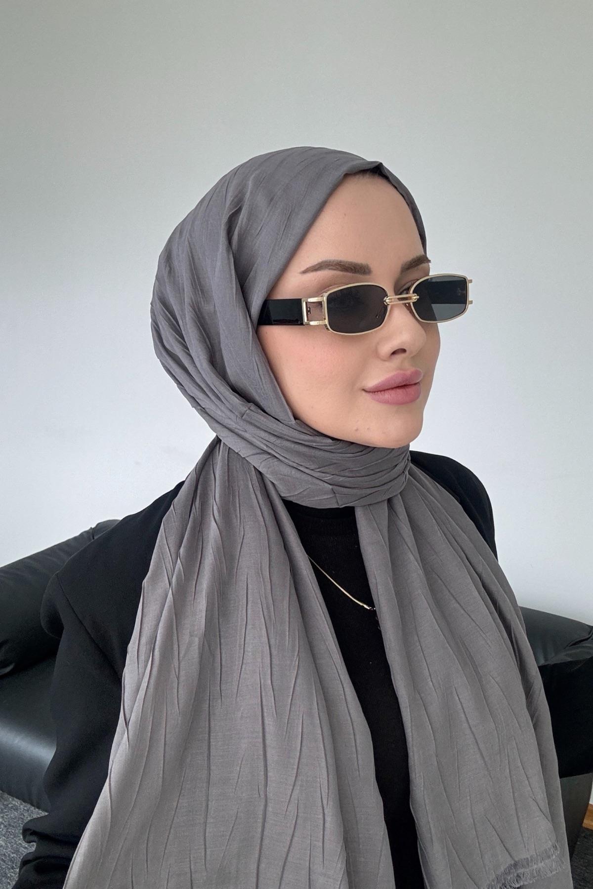 Textured Bamboo Shawl Gray