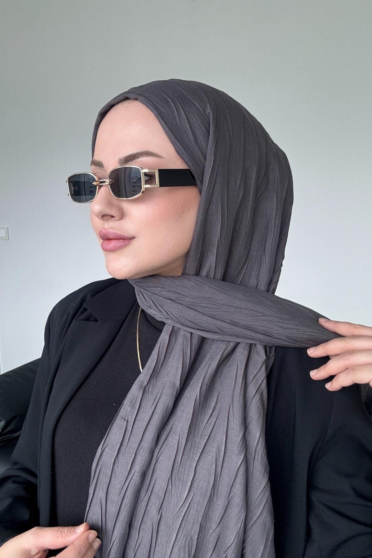 Textured Bamboo Shawl Dark Gray