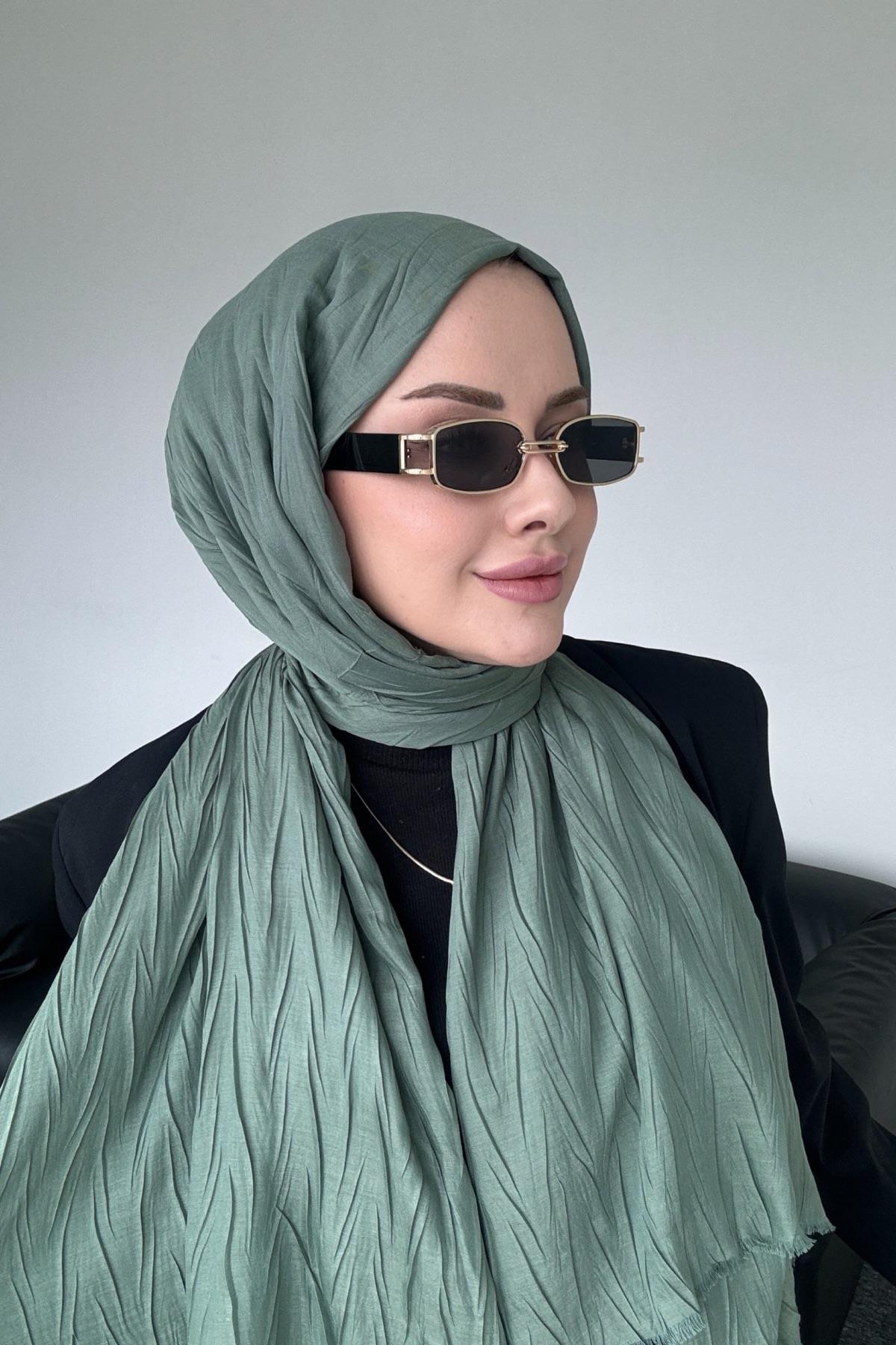 Textured Bamboo Shawl Mold Green