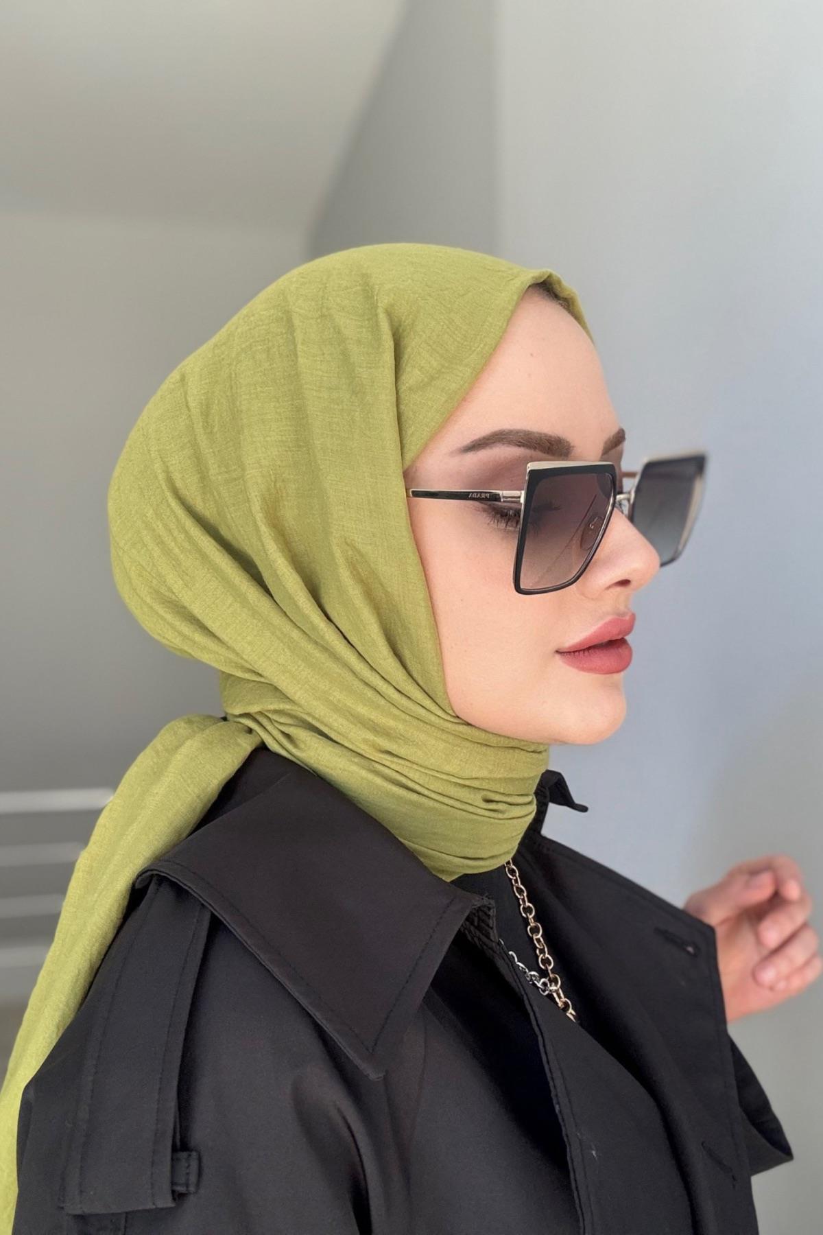 Fresh Cotton Shawl Oil Green