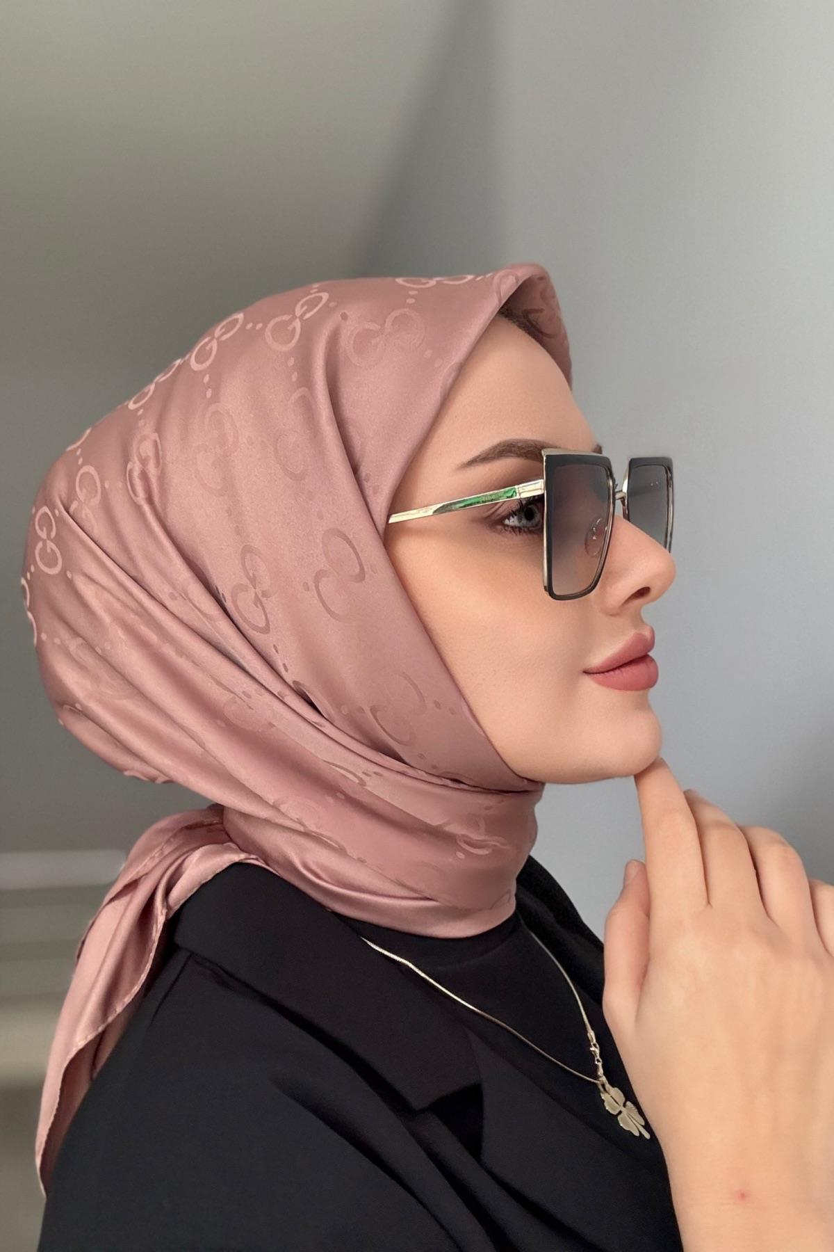 G Pattern Jacquard Scarf Mink