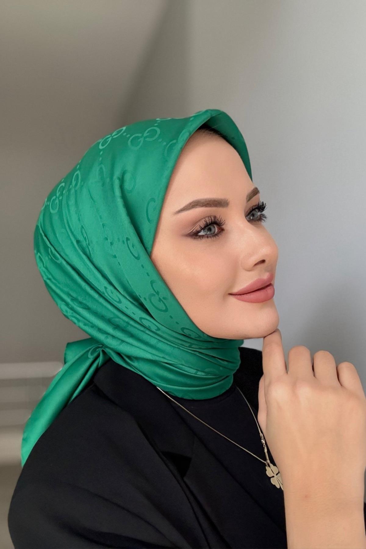 G Pattern Jacquard Scarf Green