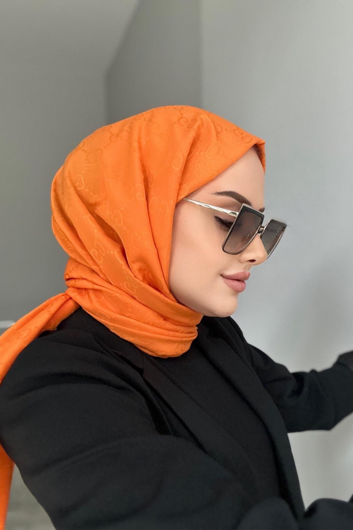 G Pattern Shawl Orange