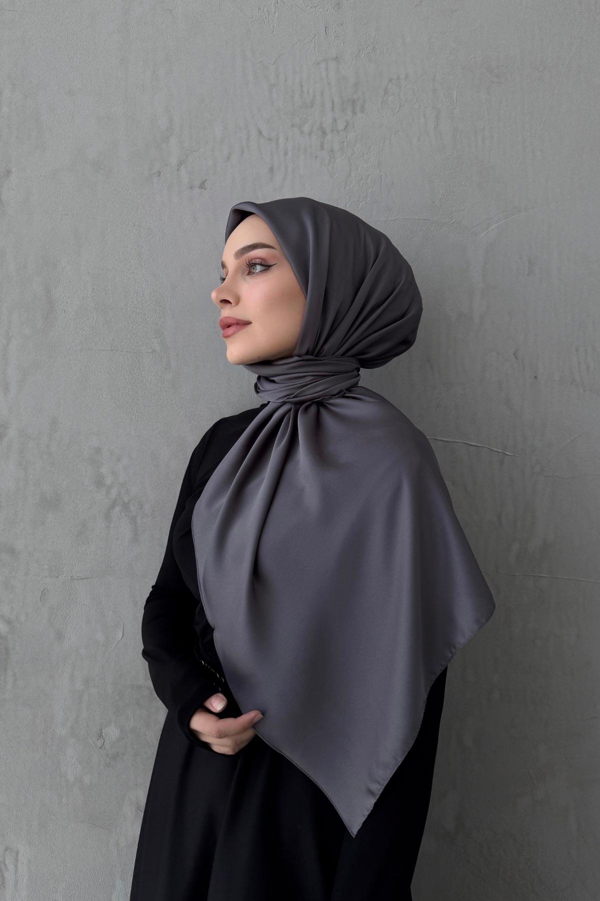 Gray Arla Sanded Silk ShawlScarf