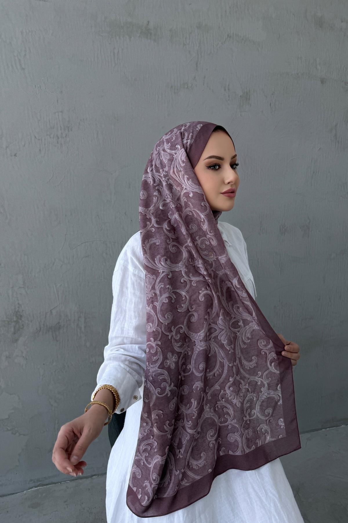 Gül Kurusu İtalyan Varak Koza %100 Pamuk Şal