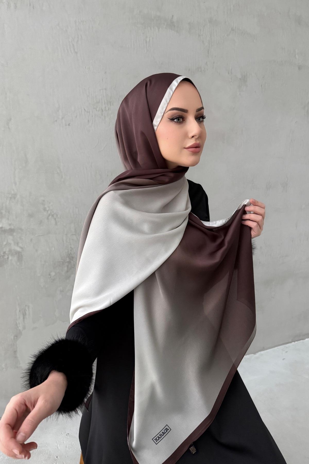 Kahverengi Degrade Şal 