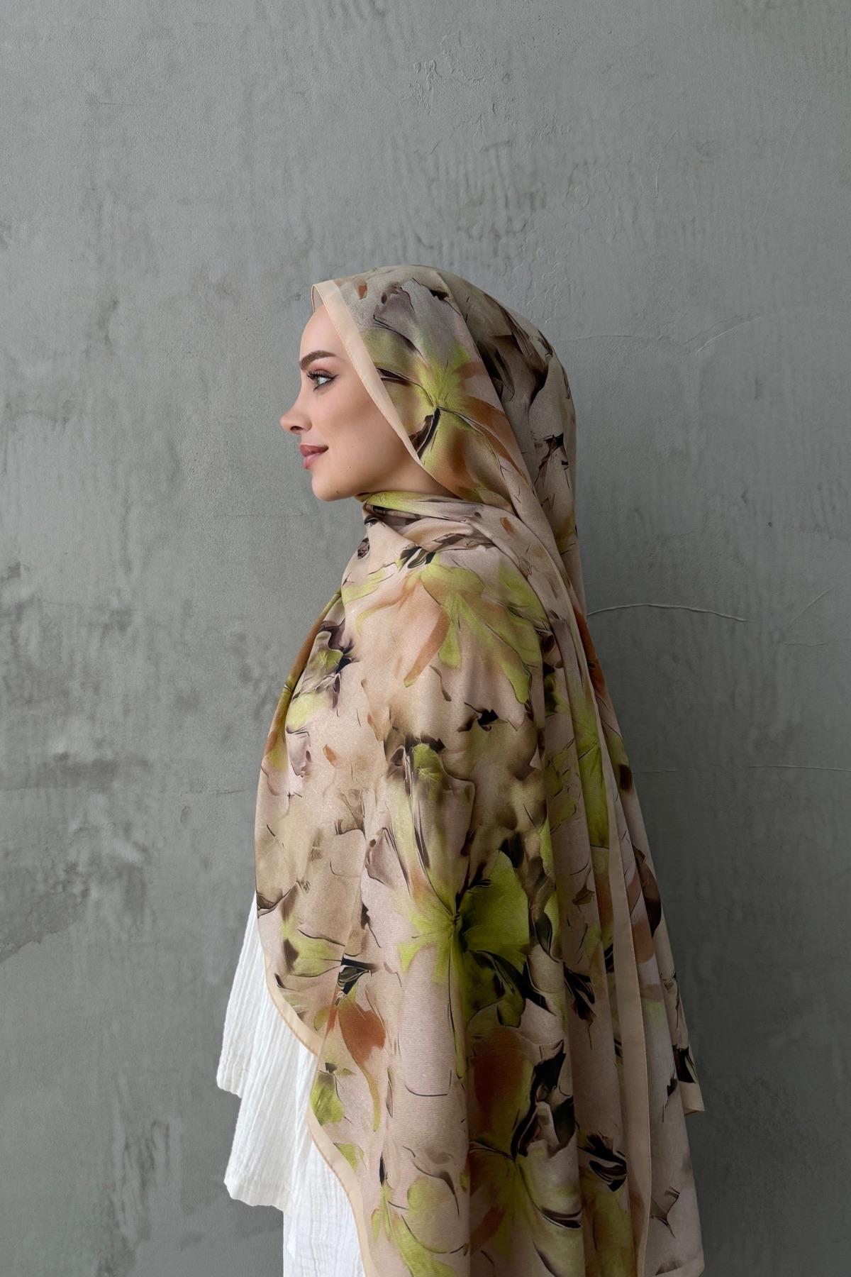 Karamel Leva Modal İpek Şal