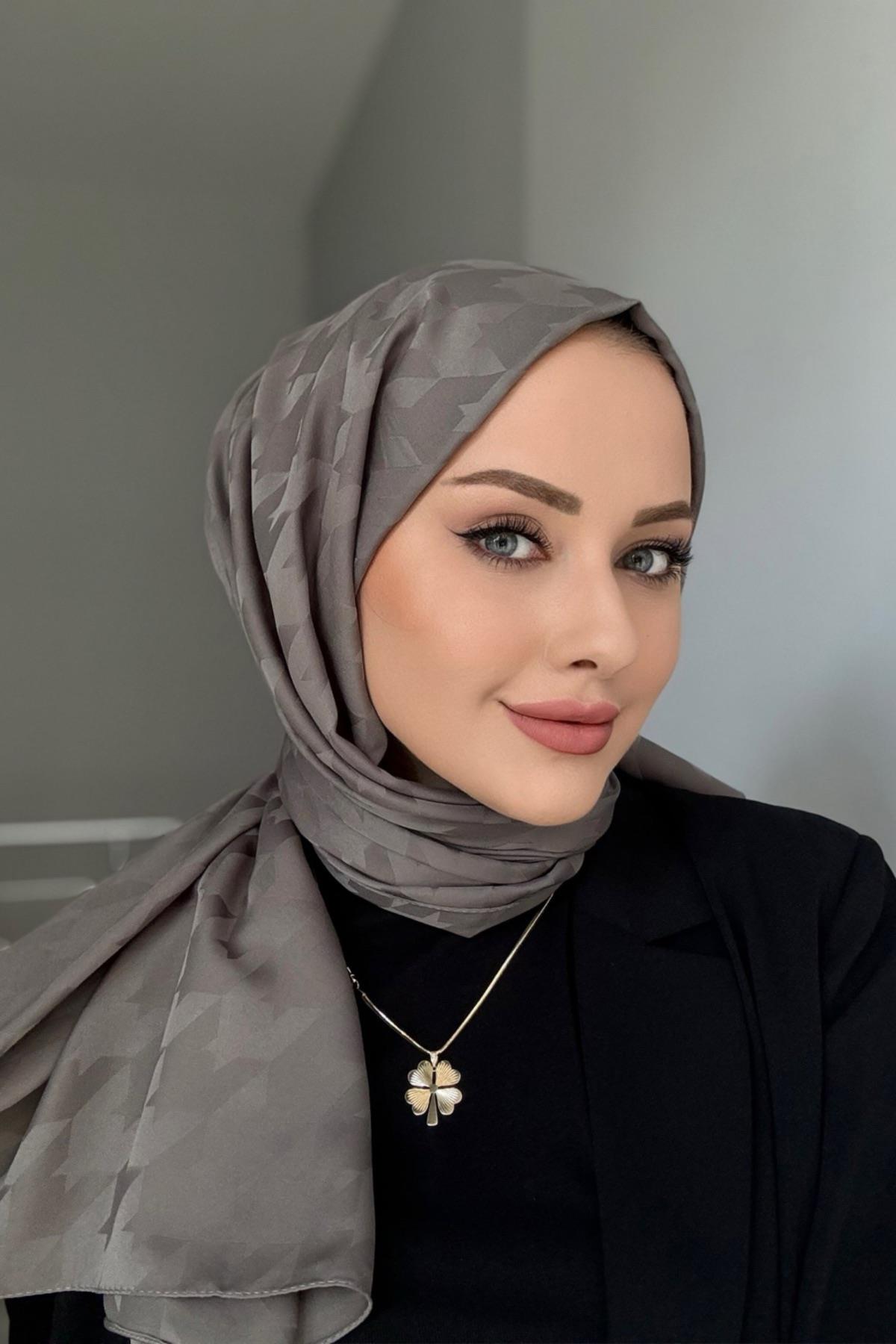 Kazayağı İpeksi Jakar Şal Gri