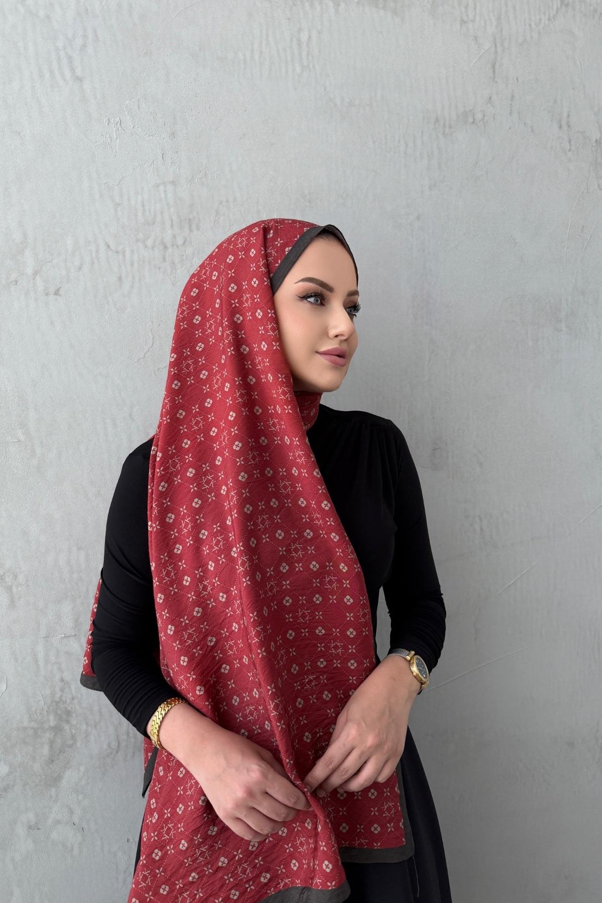 Kırmızı Gua Modal İpek Şal