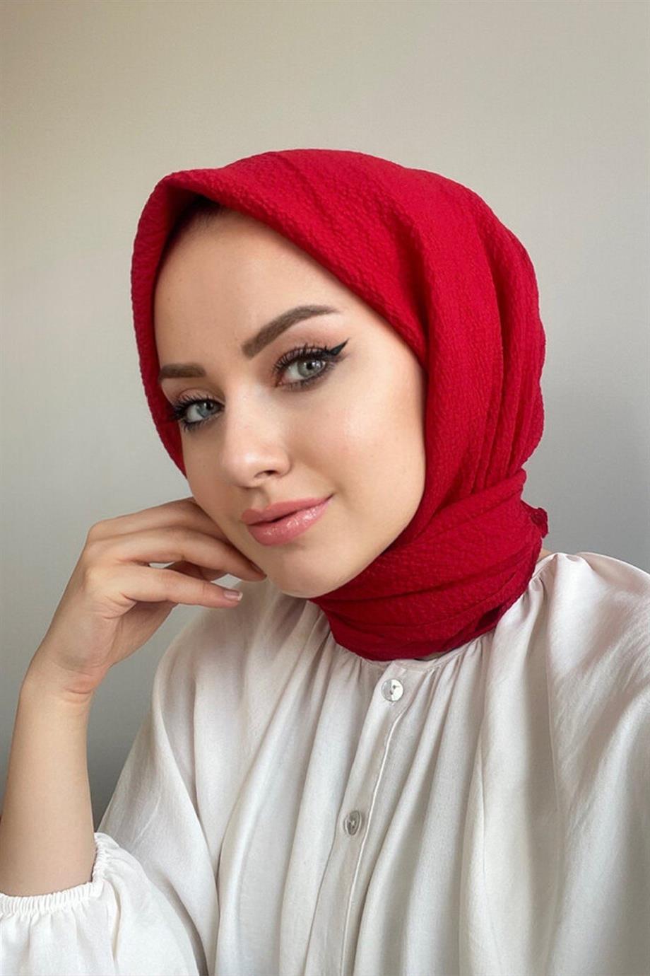 Red Natural Scarf