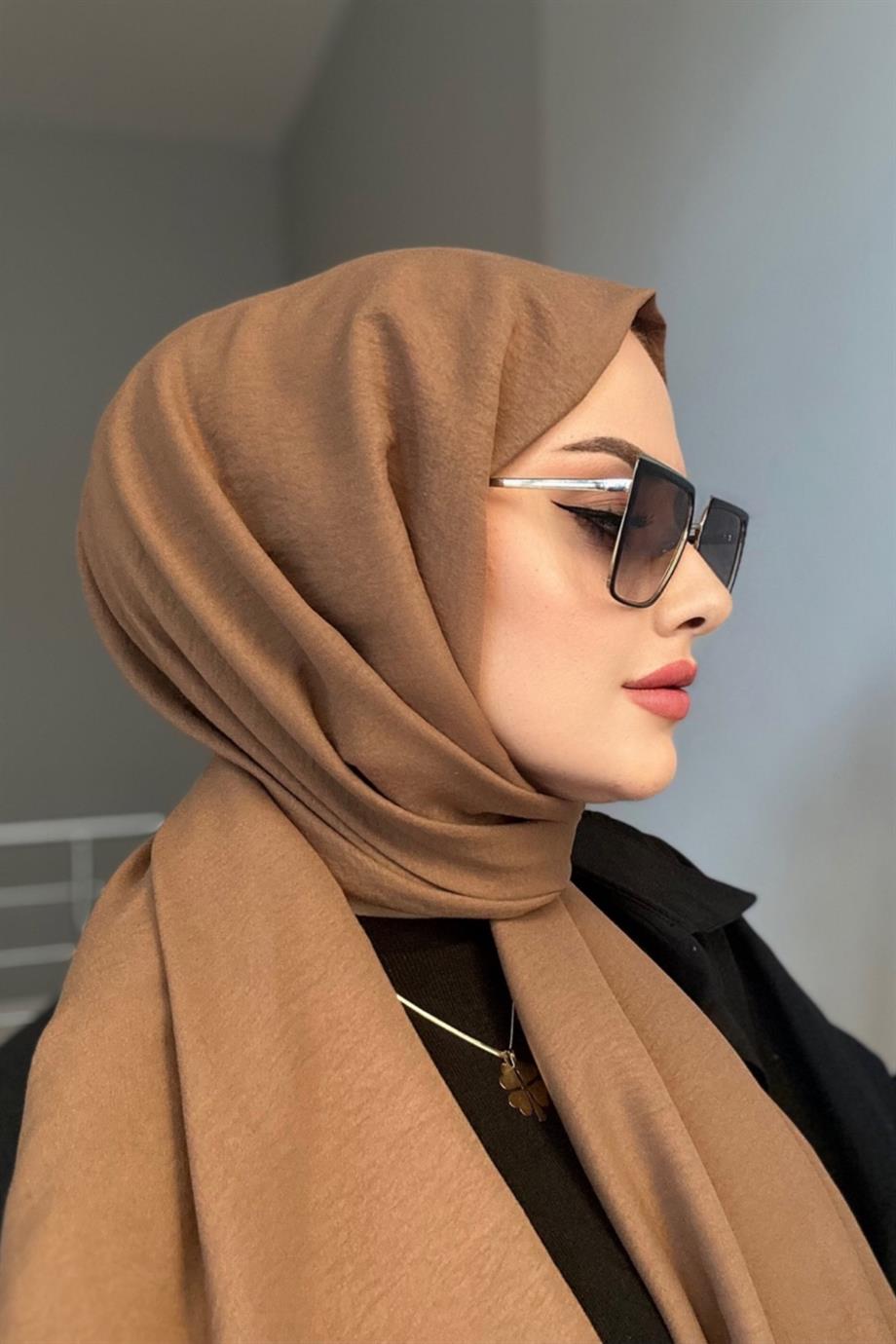 Brown Cotton Jazz Shawl