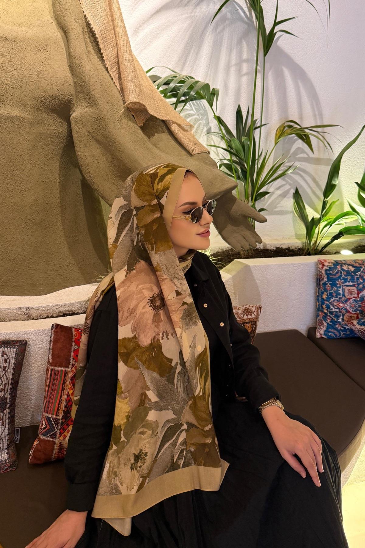 Koza %100 Pamuk Şal Çağla Yeşili