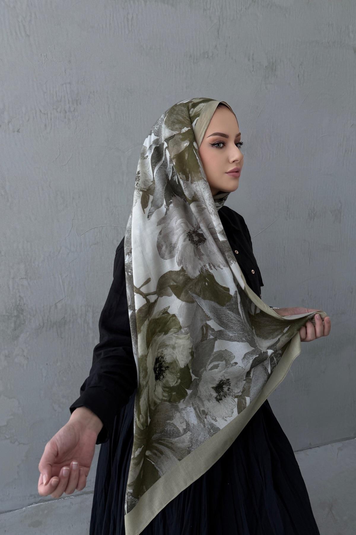 Koza %100 Pamuk Şal Yeşil