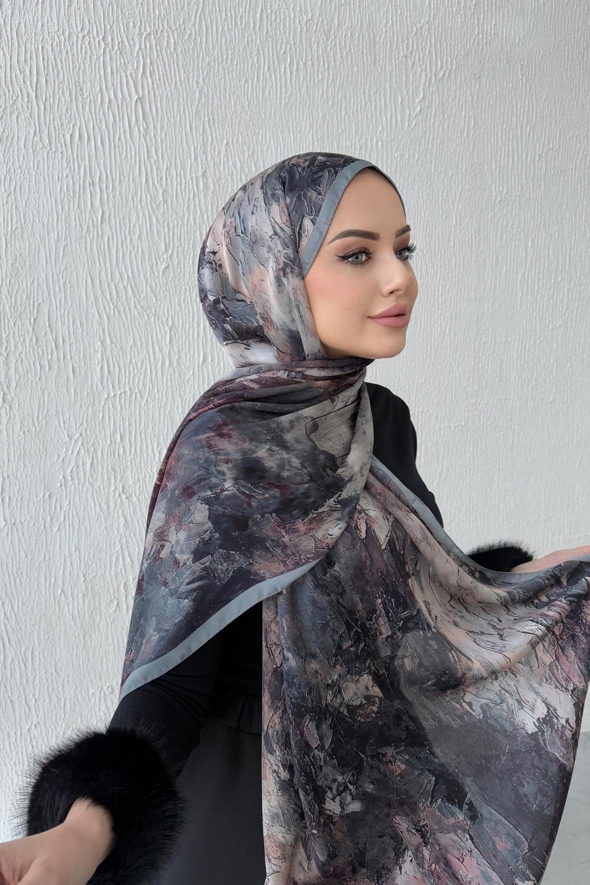 Küf Yeşili Larina Kumlu İpek Şal 