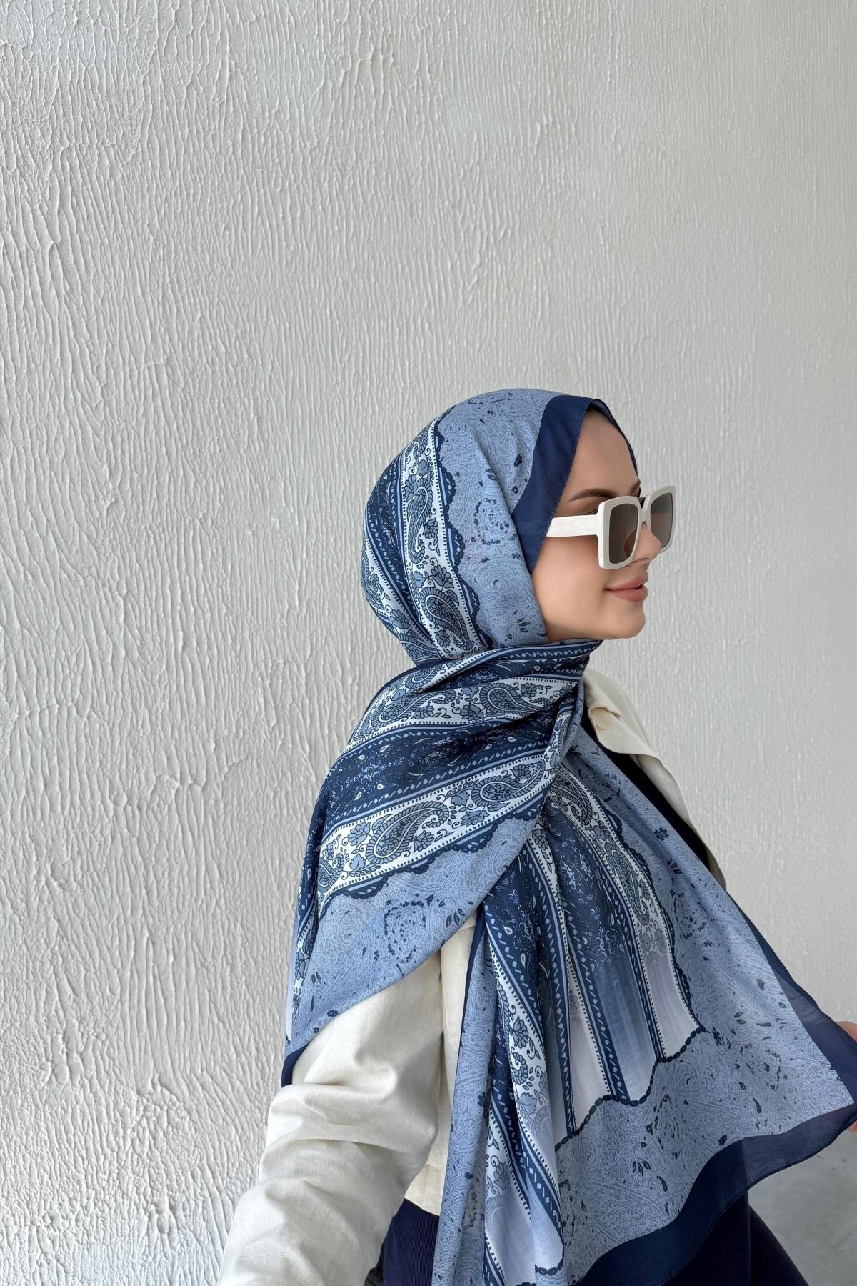 Lacivert Etro Soft Şal