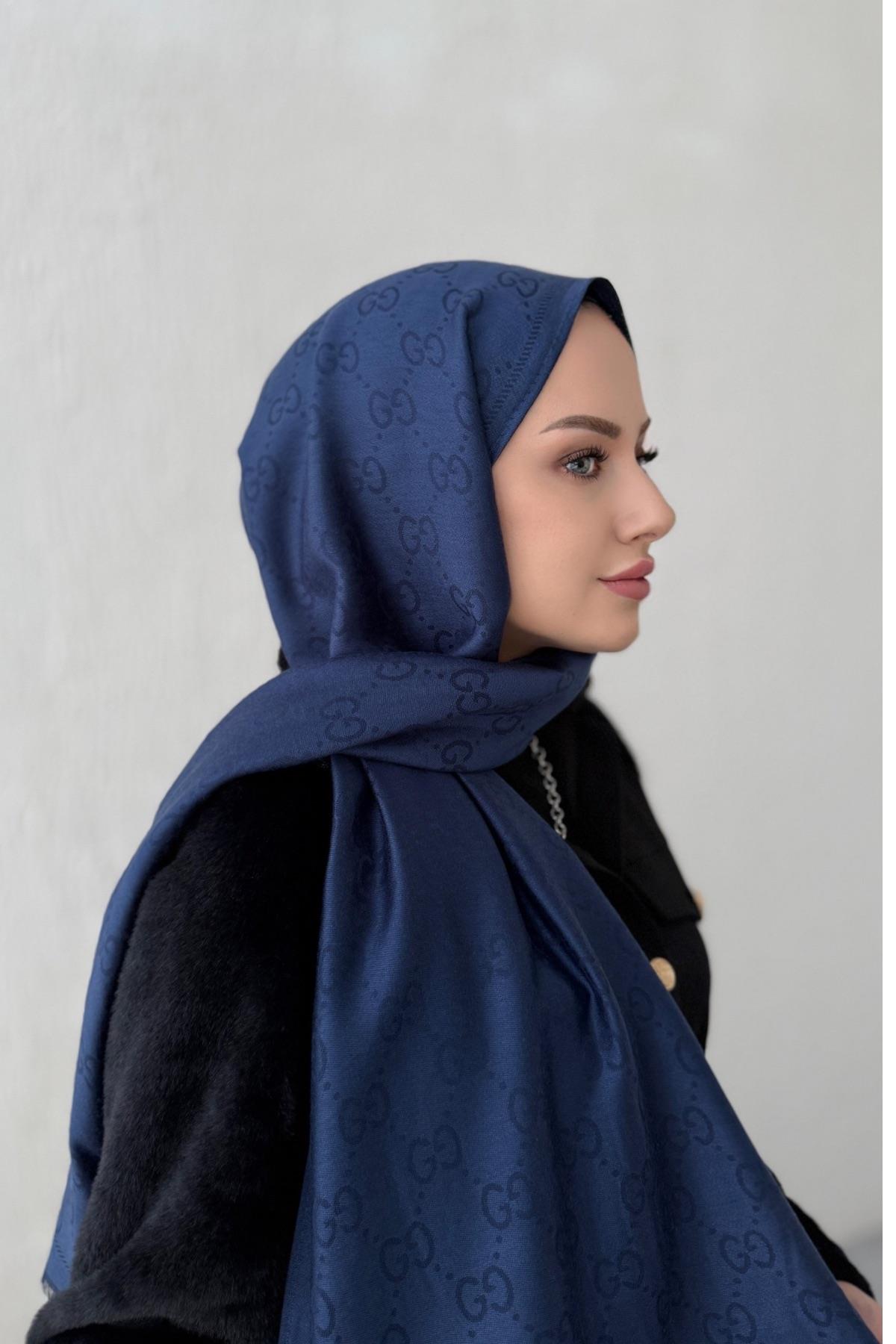 Lacivert İthal G Kaşmir Şal