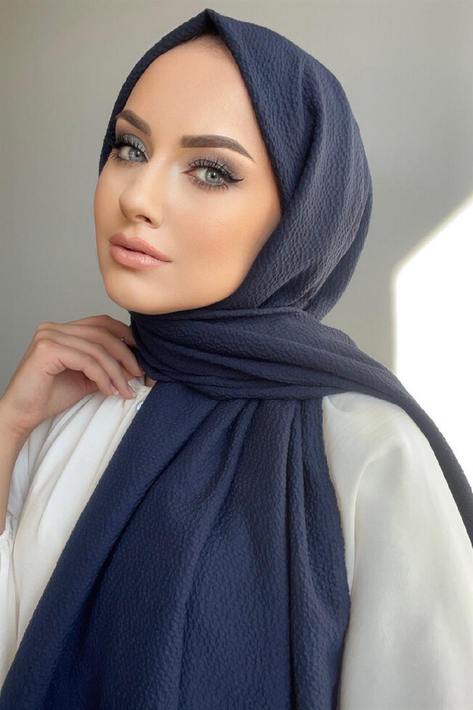 Navy Blue Natural Shawl