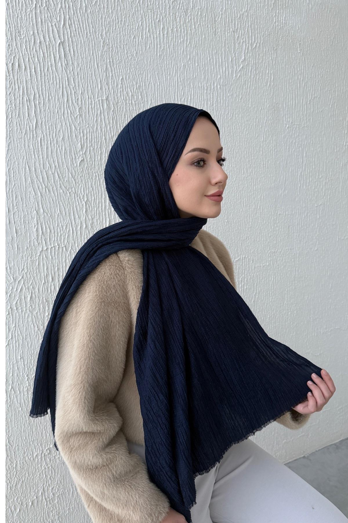 Lacivert Peru Şal 