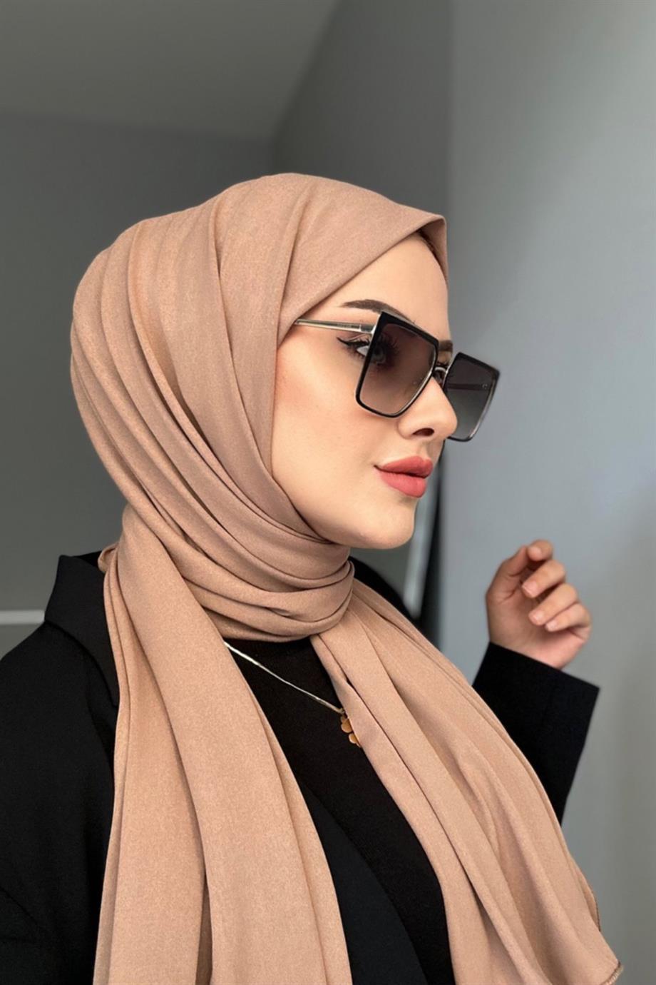 Latte Combed Cotton Shawl