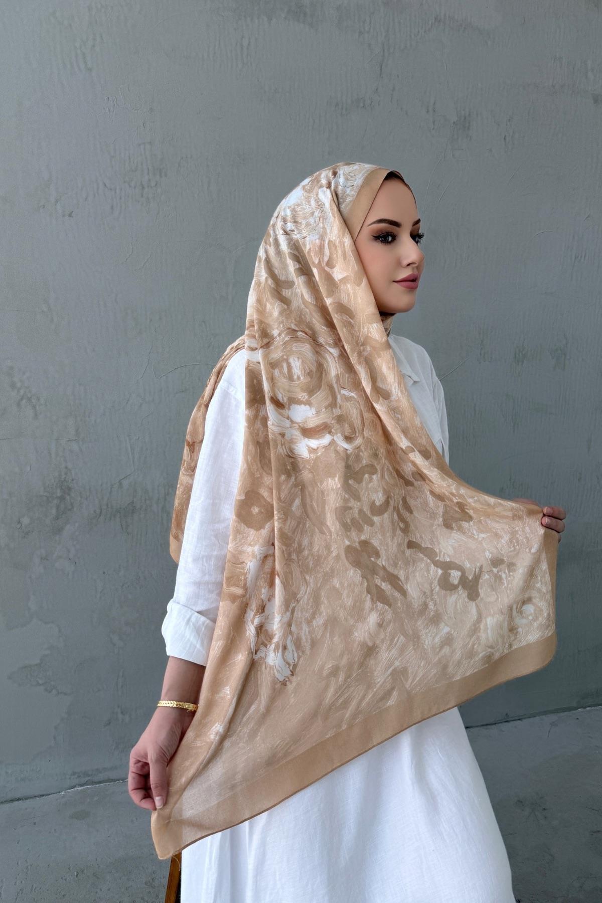 Latte Tual Koza %100 Pamuk Şal