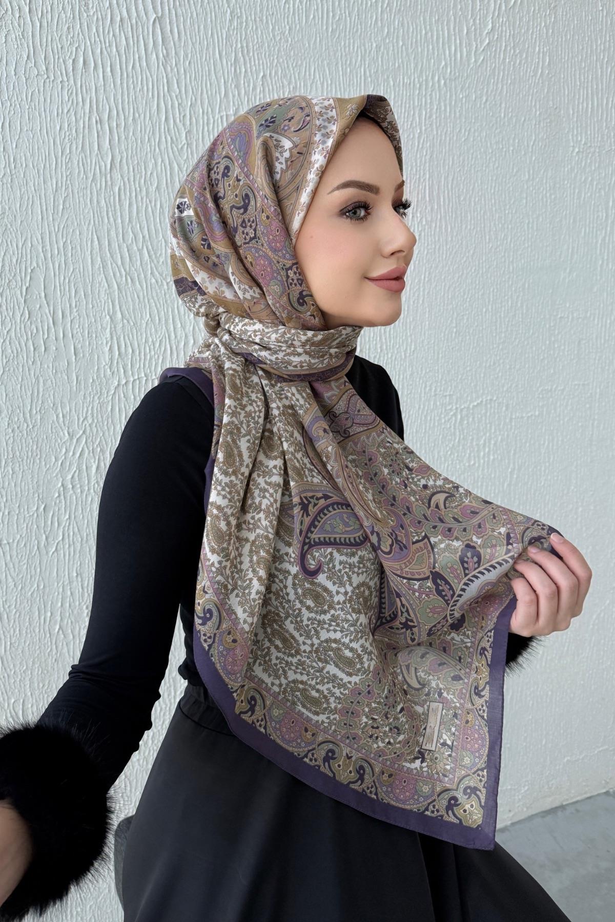 Lila Etro Modal İpek Şaleşarp