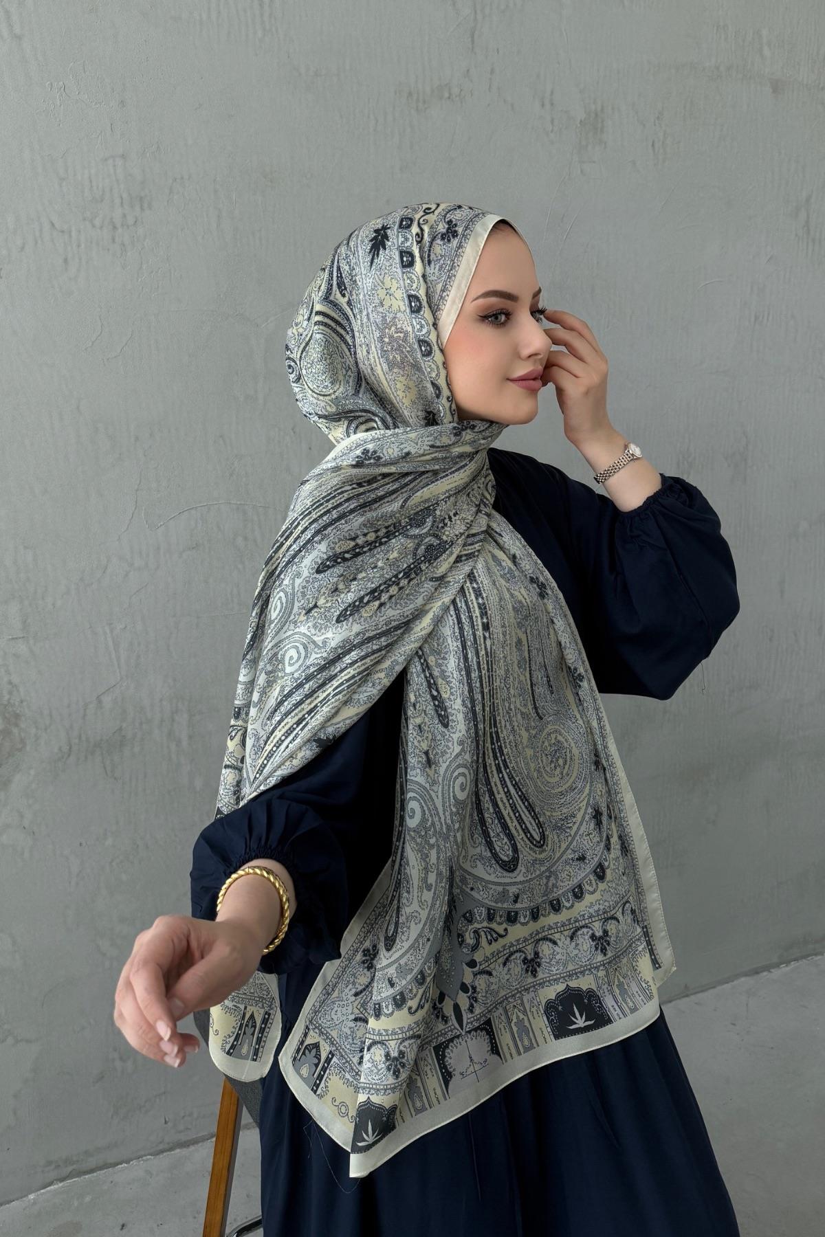 Lime Otantik Hint İpeği Şal 7