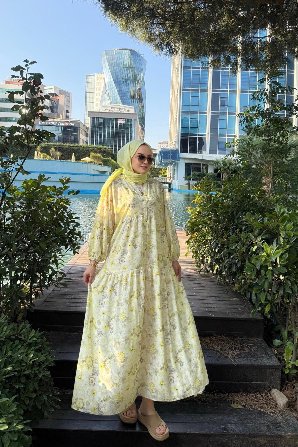 Limonya Viskon Elbise  