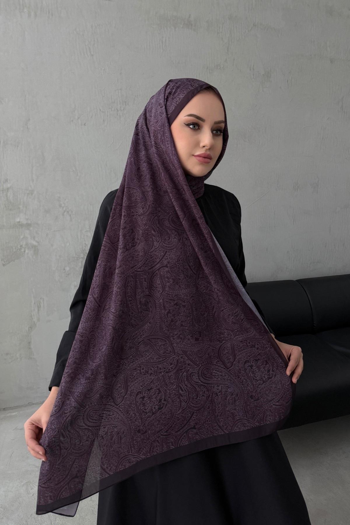 Mor Harmoni Modal İpek Şal 