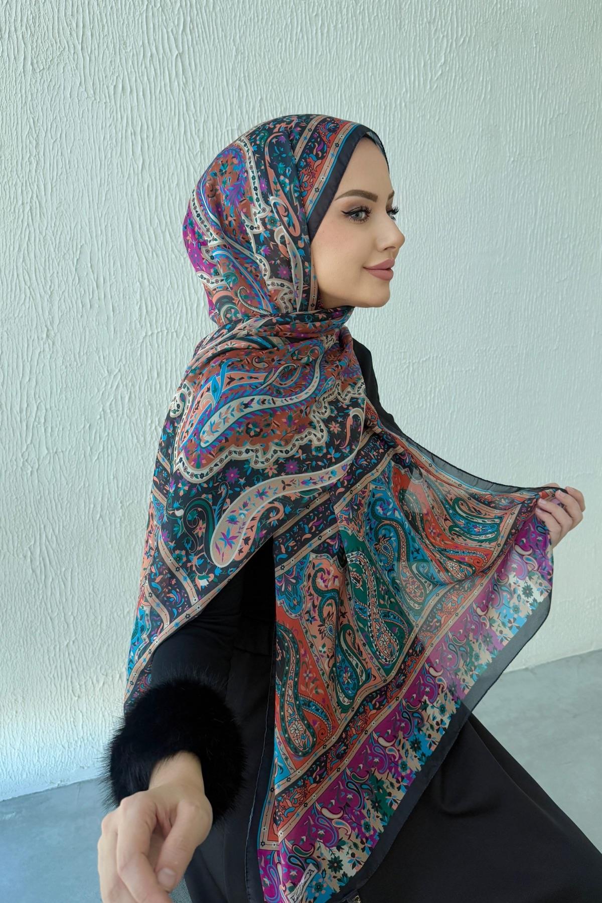 Mürdüm Bergüzar Otantik Hint İpeği Şal