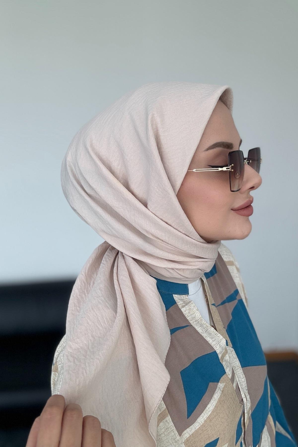 Cotton Jazz Scarf Light Beige