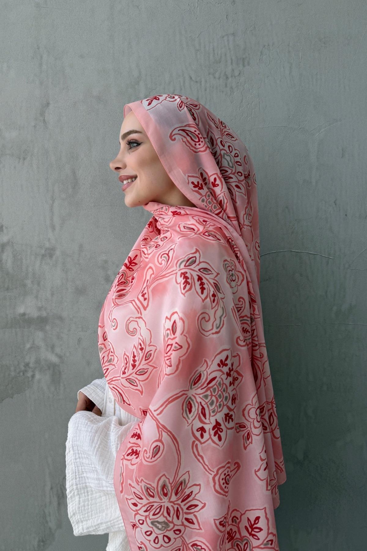 Pudra Gardenia Modal İpek Şal