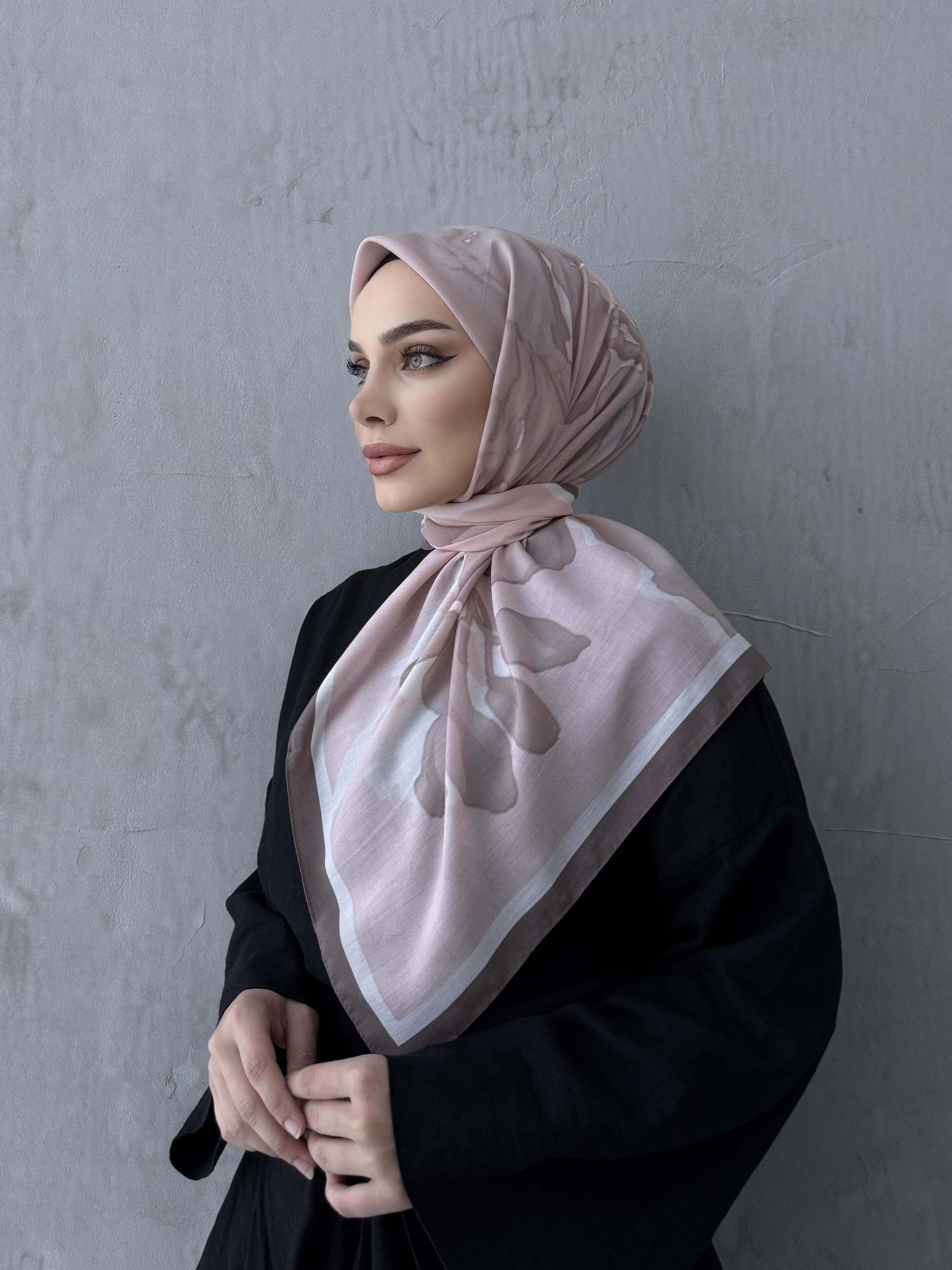 Pudra Rahven Modal İpek Eşarp