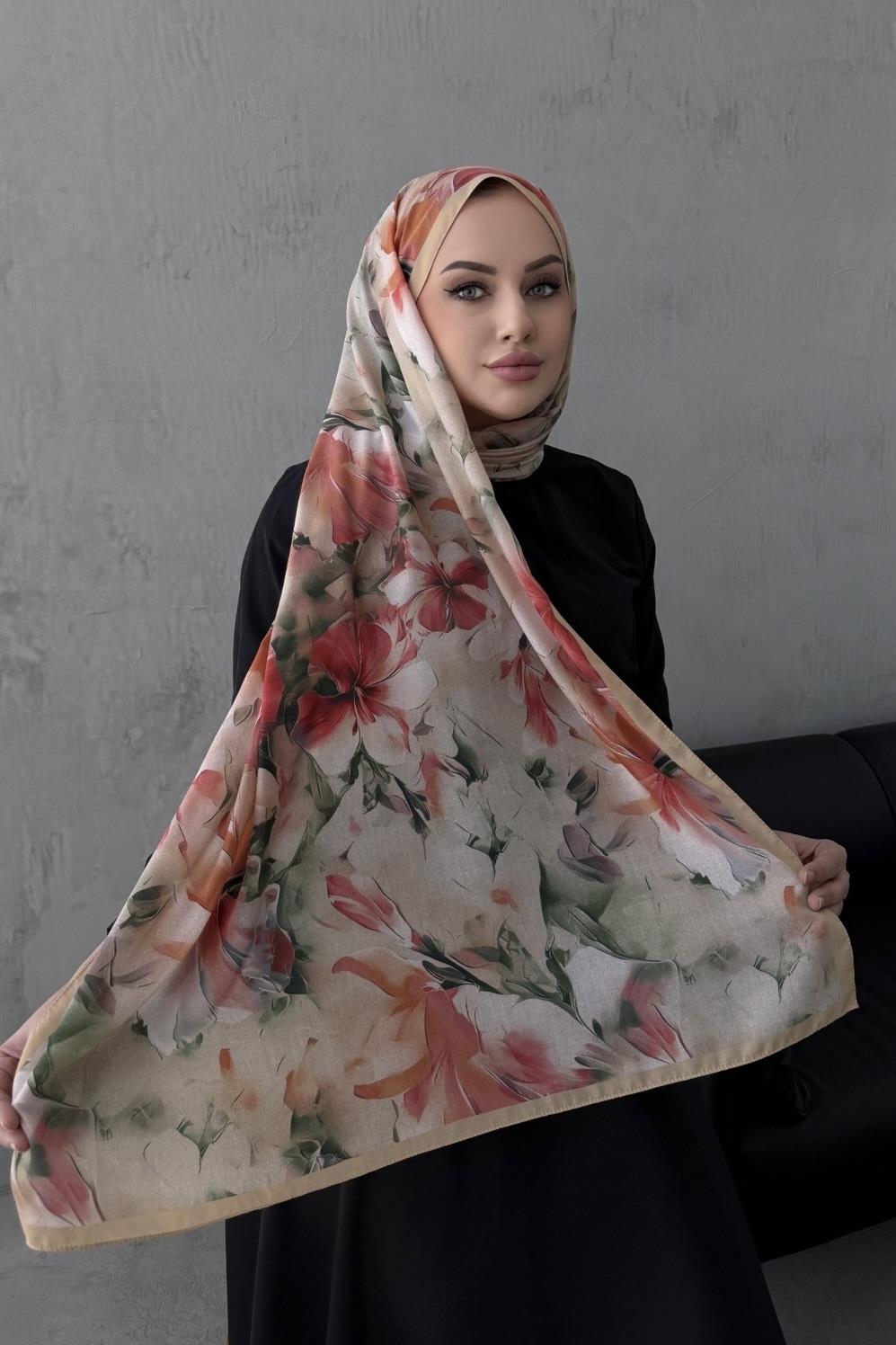 Sarı Nilüfer Bohem Modal İpek Şal