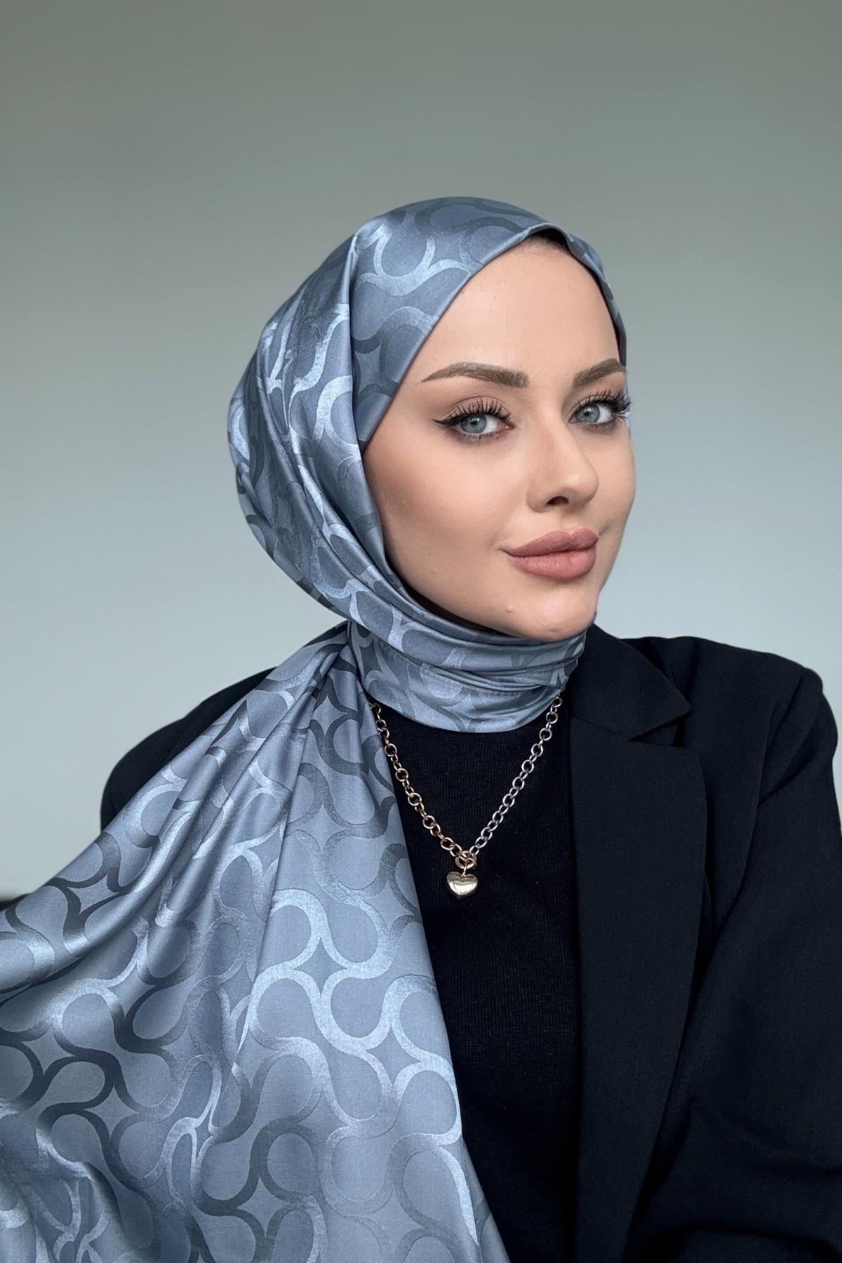 Sarmal İpeksi Jakar Şal Gri