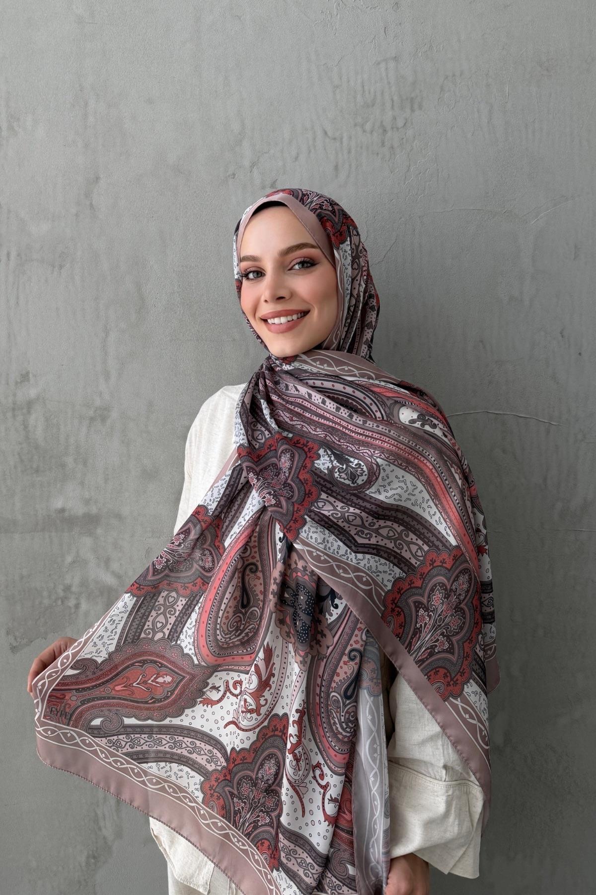 Soğuk Vizon Mahra Otantik Hint İpeği Şal