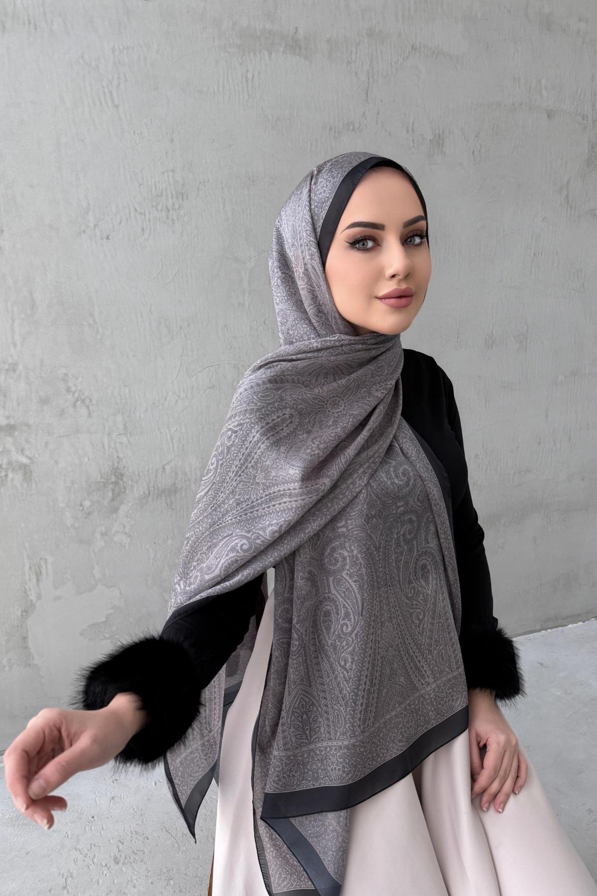 Taş Rengi Asu Otantik Hint İpeği Şal