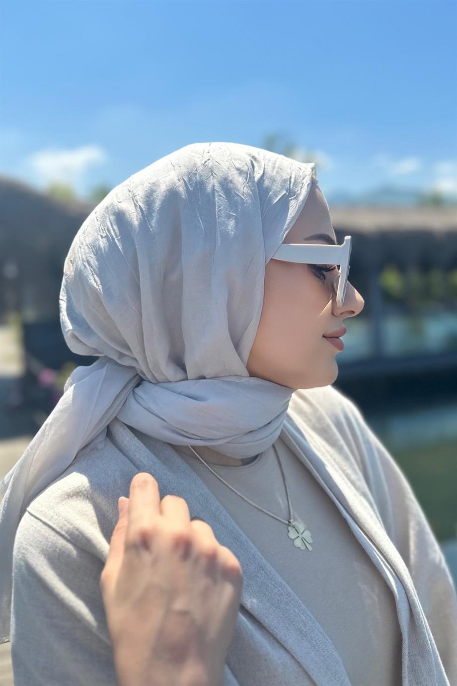 Stone Color Bamboo Shawl